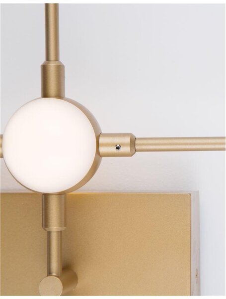 Nova Luce Nástěnné LED svítidlo ATOMO zlatý kov a akryl 3 x 2.4W 3000K