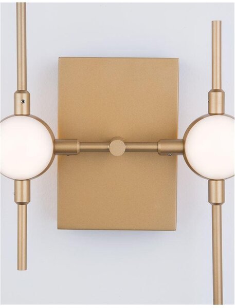Nova Luce Nástěnné LED svítidlo ATOMO zlatý kov a akryl 3 x 2.4W 3000K