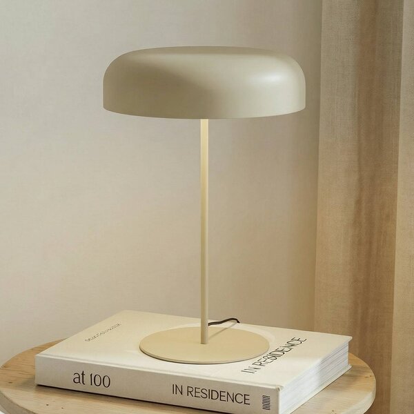 Lindby Stolní lampa Edion, béžová, kov, 45 cm, Hnědá / rez, Obývací pokoj / jídelna, kov, Moderní