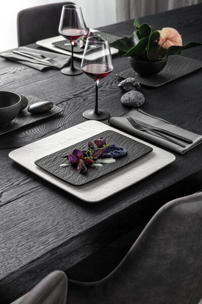 Villeroy & Boch 10-4239-2281 Servírovací talíř Manufacture Rock obdélníkový 18 x 35 cm