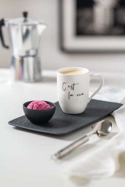 Villeroy & Boch 10-4239-2281 Servírovací talíř Manufacture Rock obdélníkový 18 x 35 cm