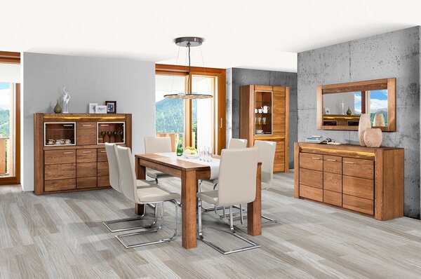 Szynaka Jídelní rozkládací stůl Velvet II 40 160/250 cm z masivu dub Rustikal