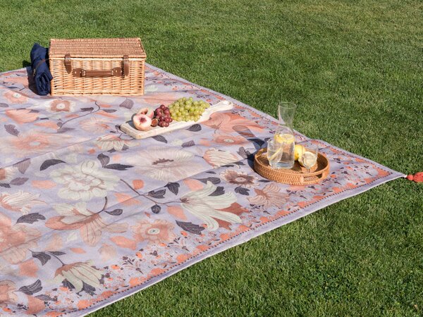 Pikniková deka TUFKI 200 x 200 cm Purpurová