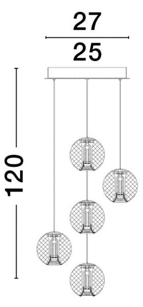 Nova Luce Závěsné LED svítidlo BRILLANTE zlatý hliník a akryl 21W 3200K stmívatelné