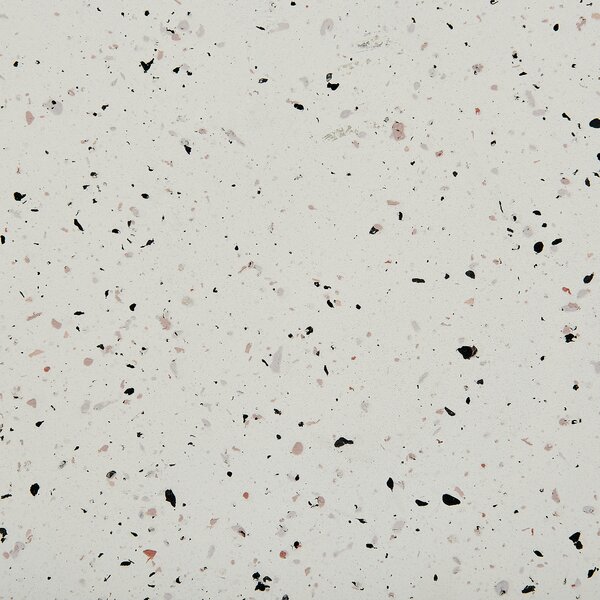Odkládací stolek CAORIA 40 cm 40 cm Terrazzo efekt Krémově bílá