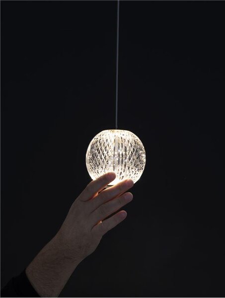 Nova Luce Závěsné LED svítidlo BRILLANTE zlatý hliník a akryl 4.2W 3200K
