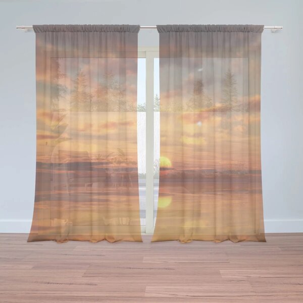 Sablio Záclony Oranžové slunce: 2ks 150x250cm