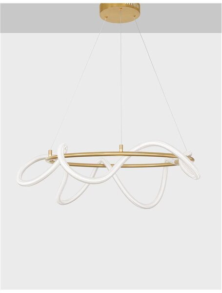 Nova Luce Závěsné LED svítidlo CERELIA ø 60 cm, 34W 3000K stmívatelné