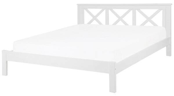 Dřevěná bílá postel 180 x200 cm TANNAY
