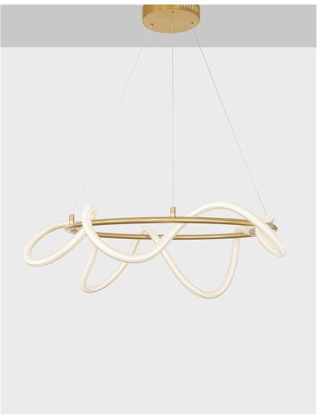 Nova Luce Závěsné LED svítidlo CERELIA ø 60 cm, 34W 3000K stmívatelné