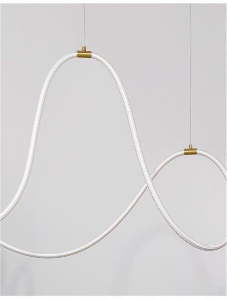 Nova Luce Závěsné LED svítidlo CERELIA, d. 150 cm 57W 3000K stmívatelné