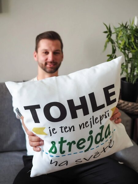 Sablio Polštář Tohle je ten nejlepší strejda na světě: 40x40 cm