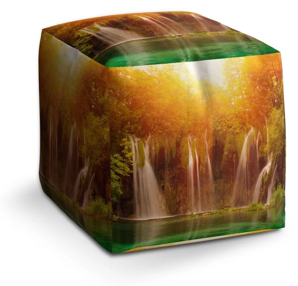 Sablio Taburet Cube Vodopád - 40x40x40 cm
