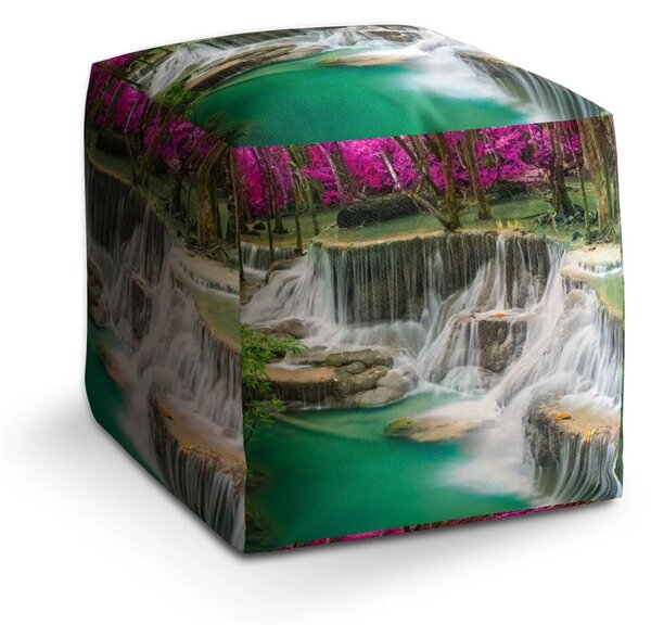 Sablio Taburet Cube Vodopády - 40x40x40 cm