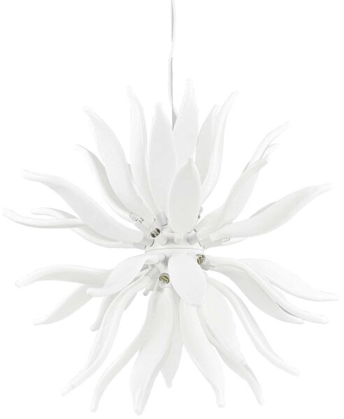 Ideal Lux - LED Lustr na lanku LEAVES 12xG9/3W/230V pr. 80 cm bílá