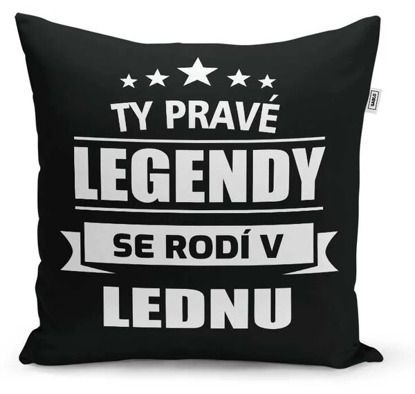 Sablio Polštář Ty pravé legendy se rodí v lednu: 40x40 cm