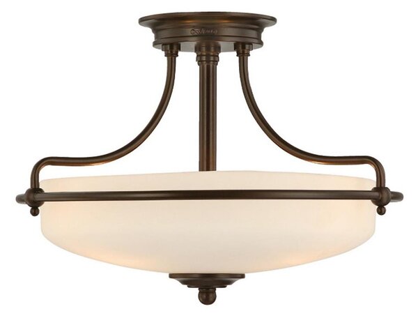 Elstead QZ-GRIFFIN-SFS-PN - Přisazený lustr GRIFFIN 3xE27/100W/230V bronz