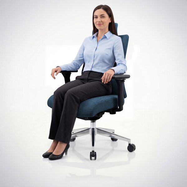 Ergonomická kancelářská židle tmavě modrá VECTOR