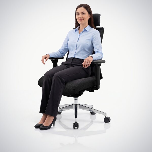 Ergonomická kancelářská židle černá se síťovinou VECTOR
