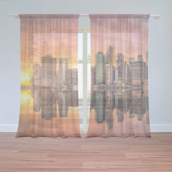 Sablio Záclony New York Západ slunce: 2ks 150x250cm