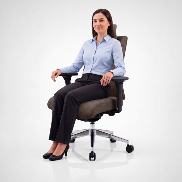 Ergonomická kancelářská židle hnědá VECTOR