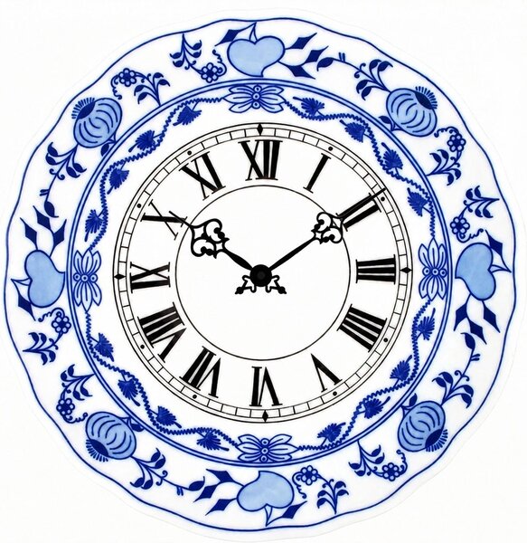 Hodiny 10344BK - originál český cibulák z Dubí s černými ručičkami