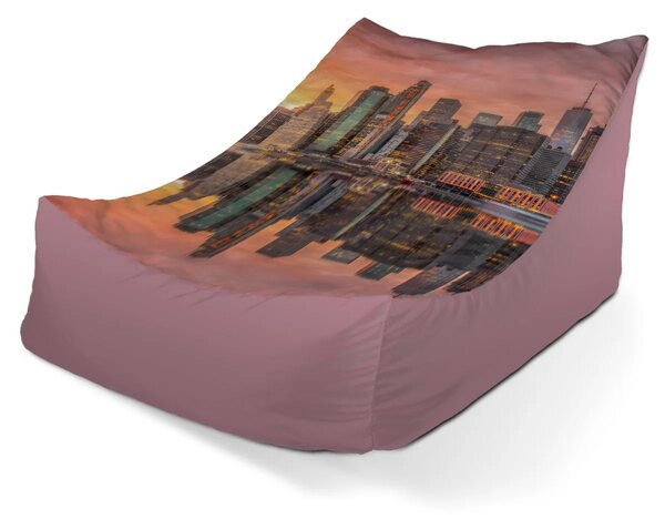 Sablio Sedací vak Lounge New York Západ slunce - 80 x 95 x 50 cm