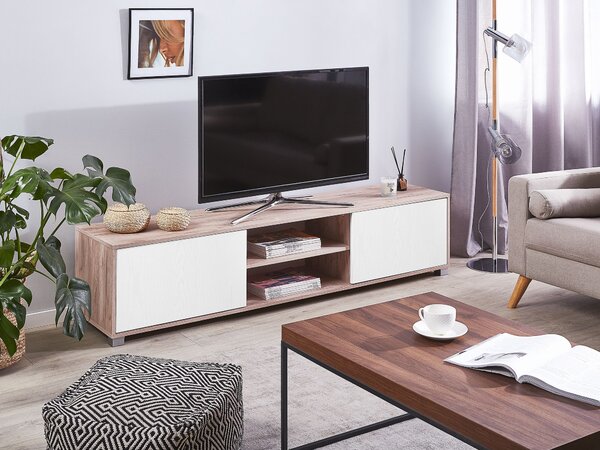 TV stolek LINCOLN Hnědá/Bílá