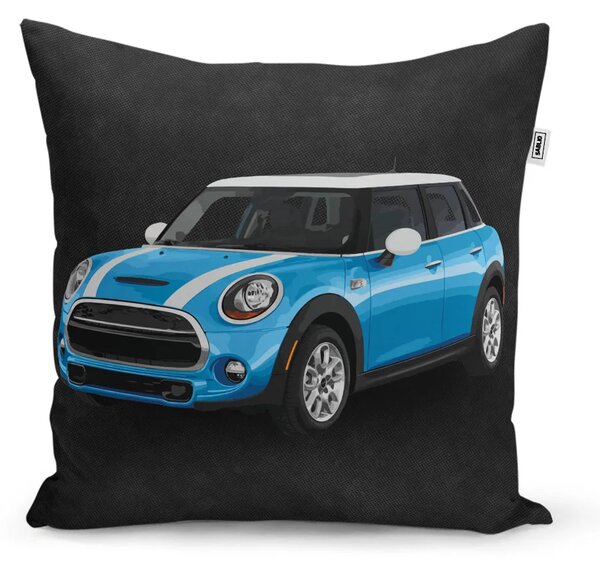 Sablio Polštář Mini sedan Černé pozadí - 40x40 cm