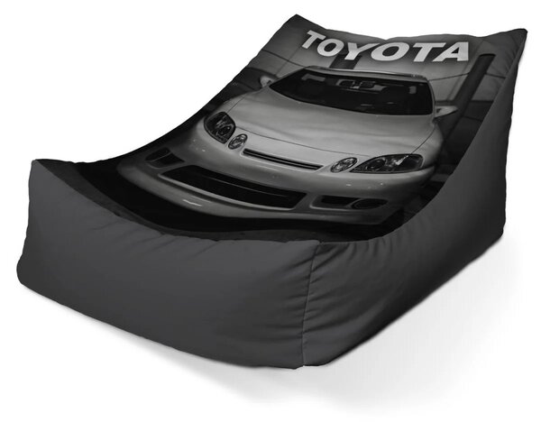 Sablio Sedací vak Lounge Bílé sportovní auto - 80 x 95 x 50 cm