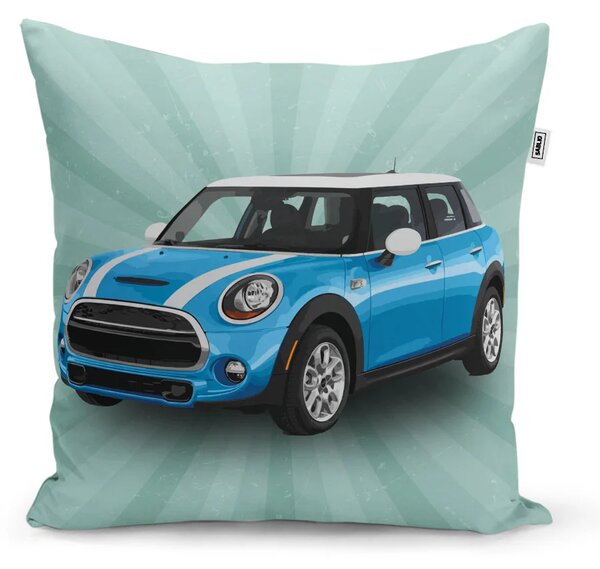 Sablio Polštář Mini sedan Zelené pozadí - 40x40 cm