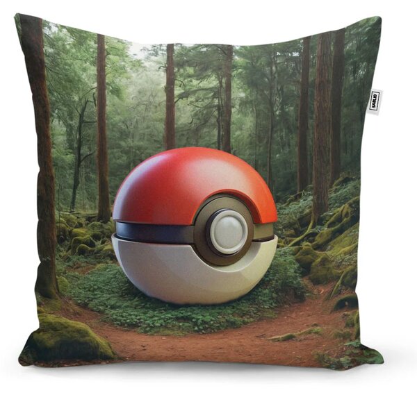 Sablio Polštář Pokemon ball Les - 40x40 cm