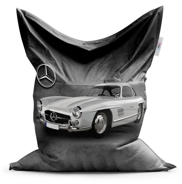 Sablio Sedací vak Mercedes-Benz 300 SL Šedé pozadí - 150x100 cm