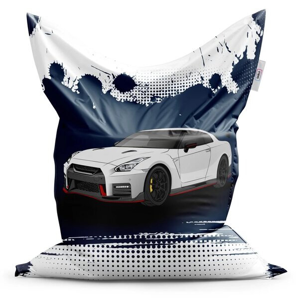 Sablio Sedací vak Nissan GTR 35 Modrý - 150x100 cm