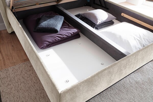 ČALOUNĚNÁ POSTEL, 180/200 cm, béžová MID.YOU - Manželské postele, Online Only