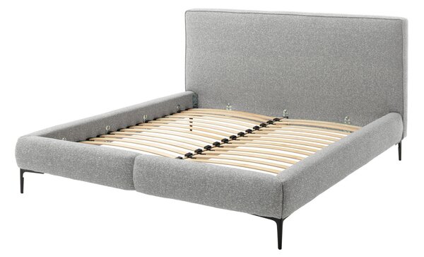 ČALOUNĚNÁ POSTEL, 180/200 cm, světle šedá MID.YOU - Manželské postele, Online Only