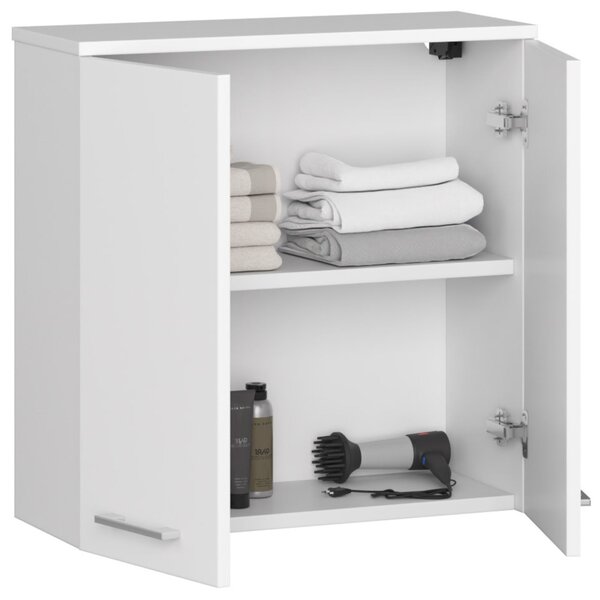 Ak furniture Závěsná koupelnová skříňka Fin 60 cm bílá