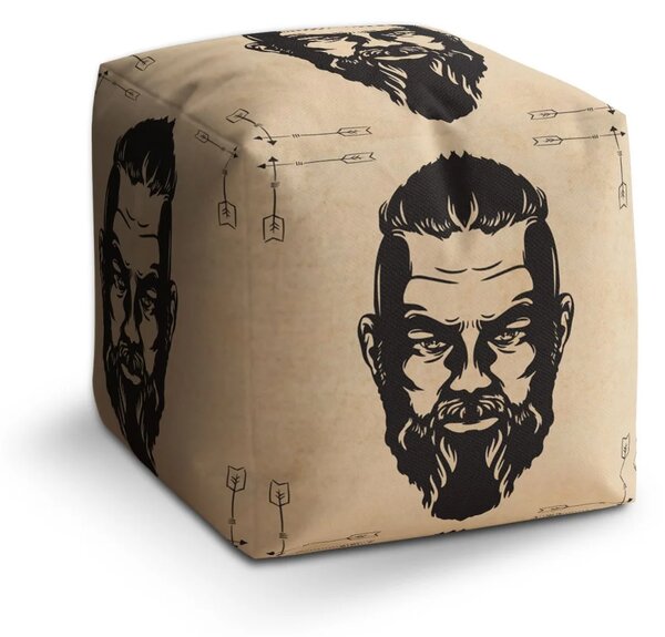 Sablio Taburet Cube Vikingové Pergamen - 40x40x40 cm