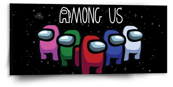 Sablio Obraz AMONG US Černý vesmír - 110x50 cm