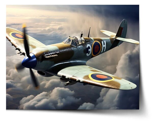 Sablio Plakát Stíhačka Spitfire - 60x40 cm