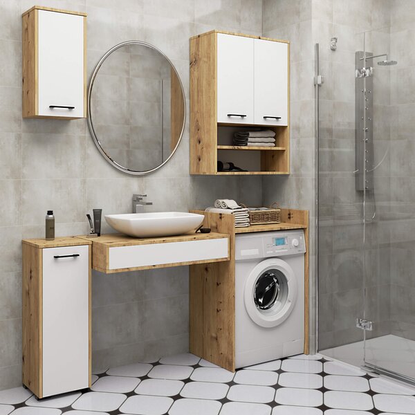 Ak furniture Koupelnová skříňka FIN I 30 cm dub artisan/bílá