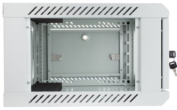 RACK skříň závěsná NEKU TS 19" 4U 450mm, sv. šedá, k samosestavení