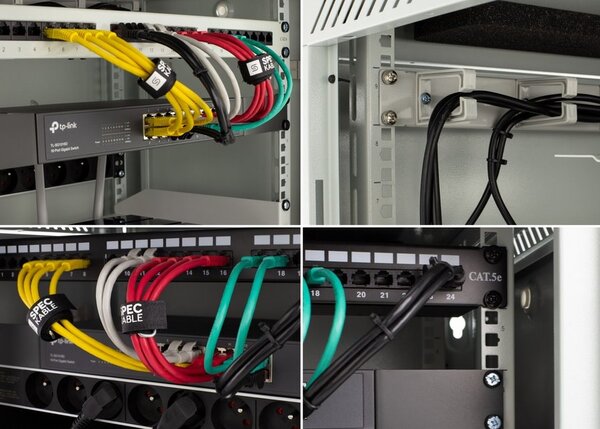 RACK skříň závěsná NEKU TS 19" 6U 450mm, sv. šedá, k samosestavení