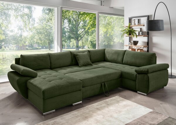 SEDACÍ SOUPRAVA, textil, tmavě zelená P & B - Sedací soupravy, Online Only