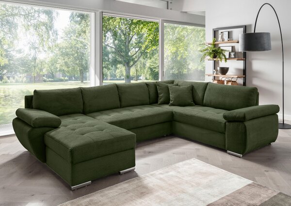SEDACÍ SOUPRAVA, textil, tmavě zelená P & B - Sedací soupravy, Online Only