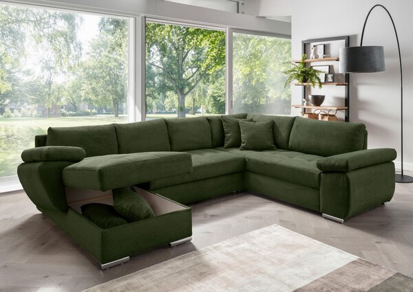 SEDACÍ SOUPRAVA, textil, tmavě zelená P & B - Sedací soupravy, Online Only