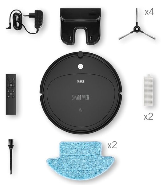 Robotický vysavač TEESA SMART VAC 2, černá