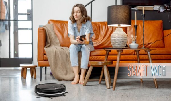 Robotický vysavač TEESA SMART VAC 2, černá