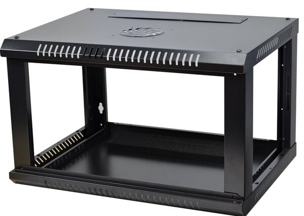 RACK skříň závěsná NEKU TS 19" 4U 450mm, černá, k samosestavení