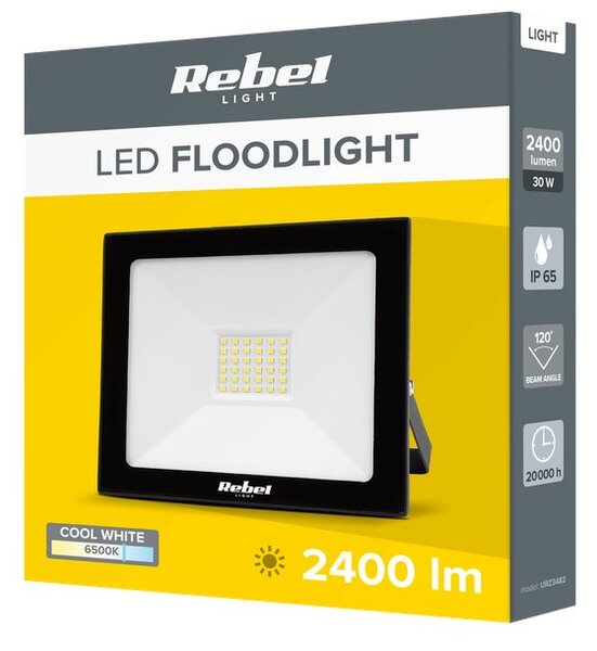 Reflektor LED REBEL URZ3482-2 30W 6500K, 230V (24x2835 SMD)